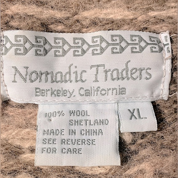 Nomadic Traders, Hand knit Wool Sweater - Picture 4 of 8